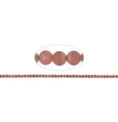 Heilstein & Edelstein-Strang - Kugeln, Rhodochrosit, 03mm