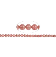 Heilstein & Edelstein-Strang - Kugeln, Rhodochrosit extra, 06-07mm (39cm)