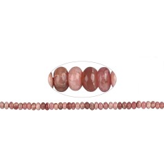 Heilstein & Edelstein-Strang - Button, Rhodochrosit, 03-04 x 06mm