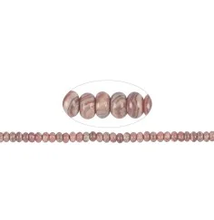 Heilstein & Edelstein-Strang - Button, Rhodochrosit B, 04-05 x 08mm