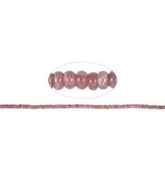 Heilstein & Edelstein-Strang - Button, Rhodochrosit, 04-05 x 06mm