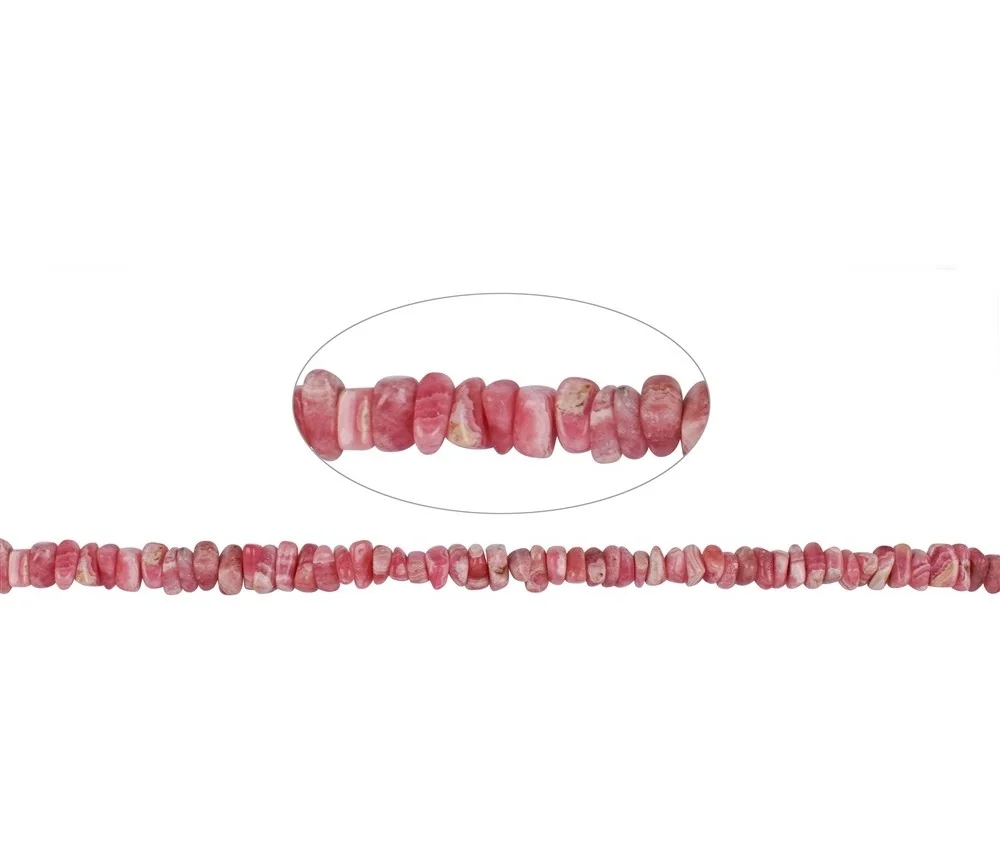 Heilstein & Edelstein-Strang - Spiltter/Nuggets, Rhodochrosit, 03-04 x 08-10mm
