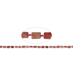 Heilstein & Edelstein-Strang - Zylinder, Rhodochrosit, facettiert, 08-10 x 05-06mm (42cm)