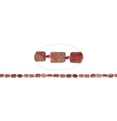 Heilstein & Edelstein-Strang - Zylinder, Rhodochrosit, facettiert, 08-10 x 05-06mm (42cm)