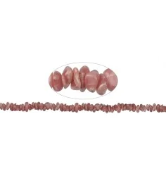 Heilstein & Edelstein-Strang - Splitter rundlich, Rhodochrosit, 04-08 x 08-15mm