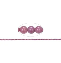 Heilstein & Edelstein-Strang - Kugeln, Rhodonit A, 04mm