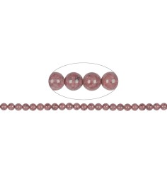 Heilstein & Edelstein-Strang - Kugeln, Rhodonit, 08mm