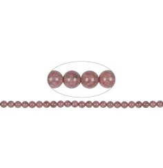 Heilstein & Edelstein-Strang - Kugeln, Rhodonit, 08mm