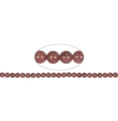 Heilstein & Edelstein-Strang - Kugeln, Rhodonit A, 08mm