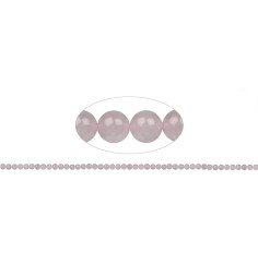 Heilstein & Edelstein-Strang - Kugeln, Rosenquarz, 02mm