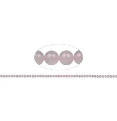 Heilstein & Edelstein-Strang - Kugeln, Rosenquarz, 02mm