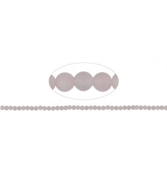 Heilstein & Edelstein-Strang - Kugeln, Rosenquarz, matt, 04mm