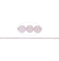 Heilstein & Edelstein-Strang - Kugeln, Rosenquarz, 04mm