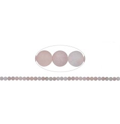 Heilstein & Edelstein-Strang - Kugeln, Rosenquarz, matt, 06mm (39 cm)