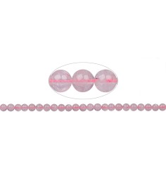 Heilstein & Edelstein-Strang - Kugeln, Rosenquarz, 08mm