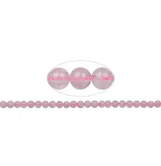 Heilstein & Edelstein-Strang - Kugeln, Rosenquarz, 08mm