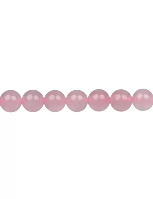 Heilstein & Edelstein-Strang - Kugeln, Rosenquarz (farbig gewachst, nicht färbend!), 10mm