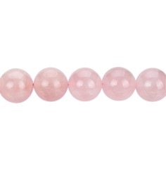 Heilstein & Edelstein-Strang - Kugeln, Rosenquarz, 20mm