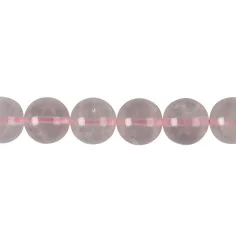 Heilstein & Edelstein-Strang - Kugeln, Rosenquarz (transparent), 20mm