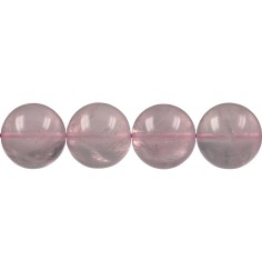 Heilstein & Edelstein-Strang - Kugeln, Rosenquarz A, 15-16mm