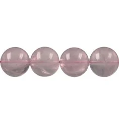 Heilstein & Edelstein-Strang - Kugeln, Rosenquarz A, 15-16mm