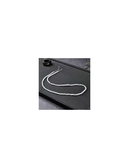 Heilstein & Edelstein-Strang - Kugeln, Rosenquarz, facettiert, 03mm (39cm)