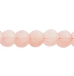 Heilstein & Edelstein-Strang - Disc, Rosenquarz, matt, 12mm