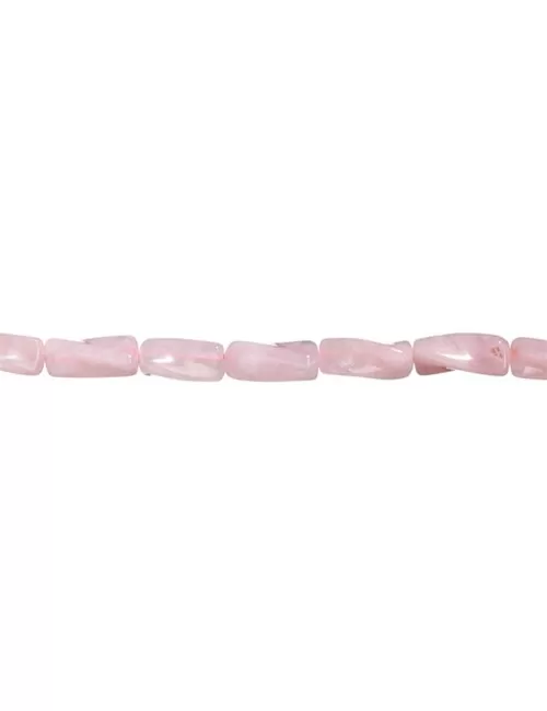 Heilstein & Edelstein-Strang - Zylinder (gedreht), Rosenquarz, 20 x 10mm