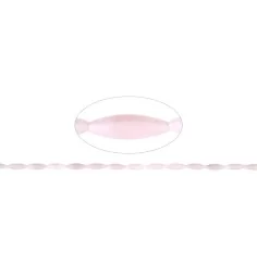 Heilstein & Edelstein-Strang - Spindel, Rosenquarz, matt, 20 x 06mm