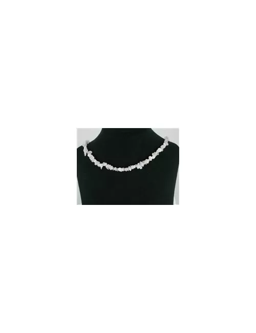 Heilstein & Edelstein-Strang - Splitter, Rosenquarz, 02-04 x 05-10mm (88cm)