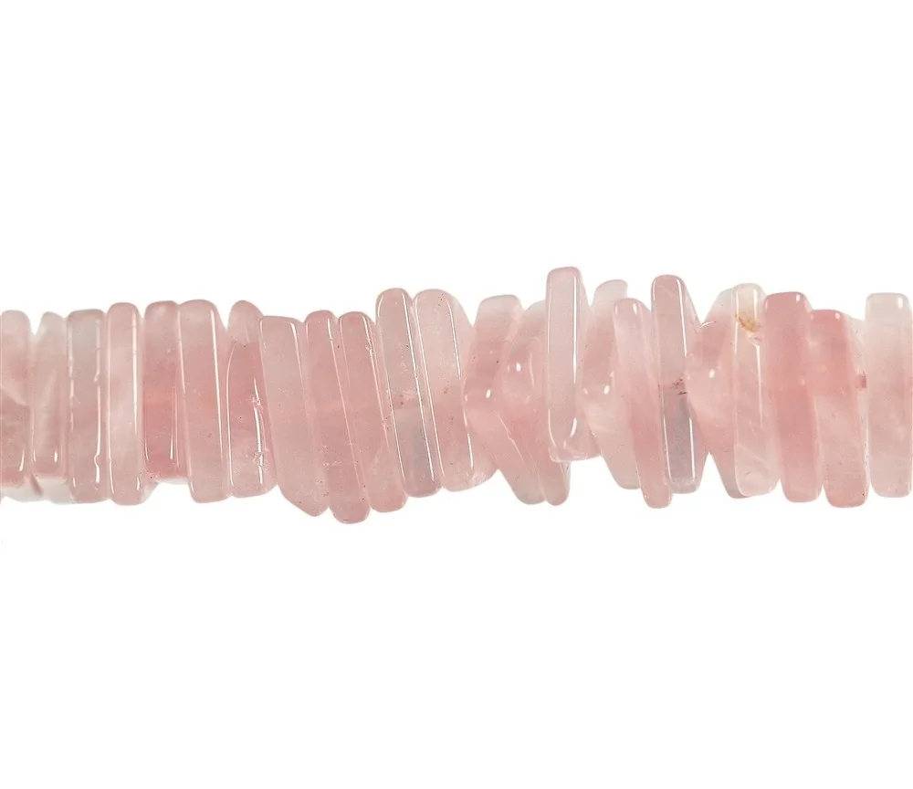 Heilstein & Edelstein-Strang - Dreieck flach, Rosenquarz, 03 x 10mm