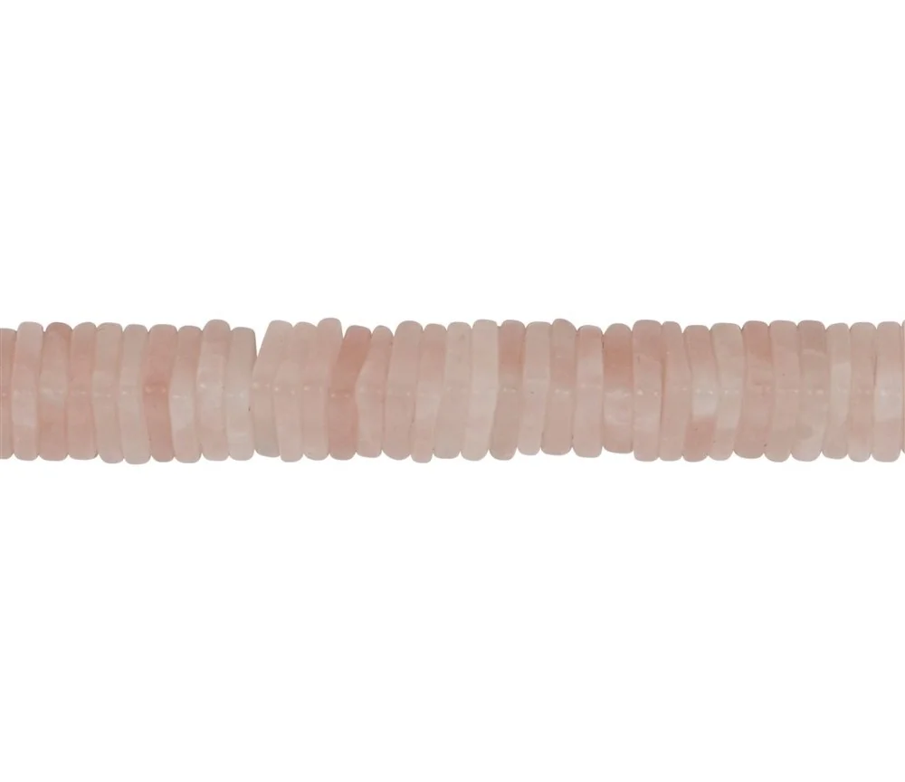 Heilstein & Edelstein-Strang - Dreieck flach, Rosenquarz, matt, 03 x 10mm