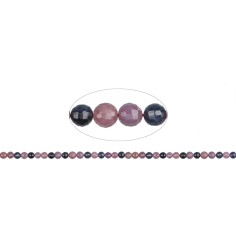 Heilstein & Edelstein-Strang - Kugeln, Saphir/Rubin, facettiert, 05mm