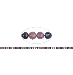 Heilstein & Edelstein-Strang - Kugeln, Saphir/Rubin, facettiert, 05mm