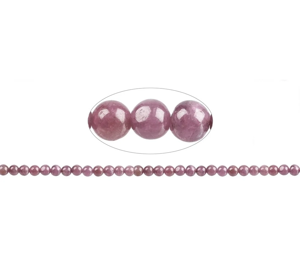 Heilstein & Edelstein-Strang - Kugeln, Rubin, 06mm