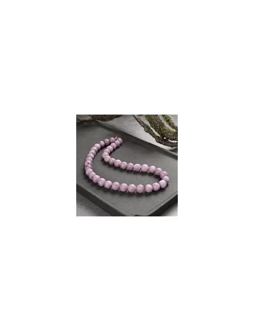 Heilstein & Edelstein-Strang - Kugeln, Rubin, matt, 10mm (39cm)