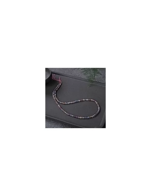Heilstein & Edelstein-Strang - Kugeln, Saphir/Rubin, 04mm (39cm)