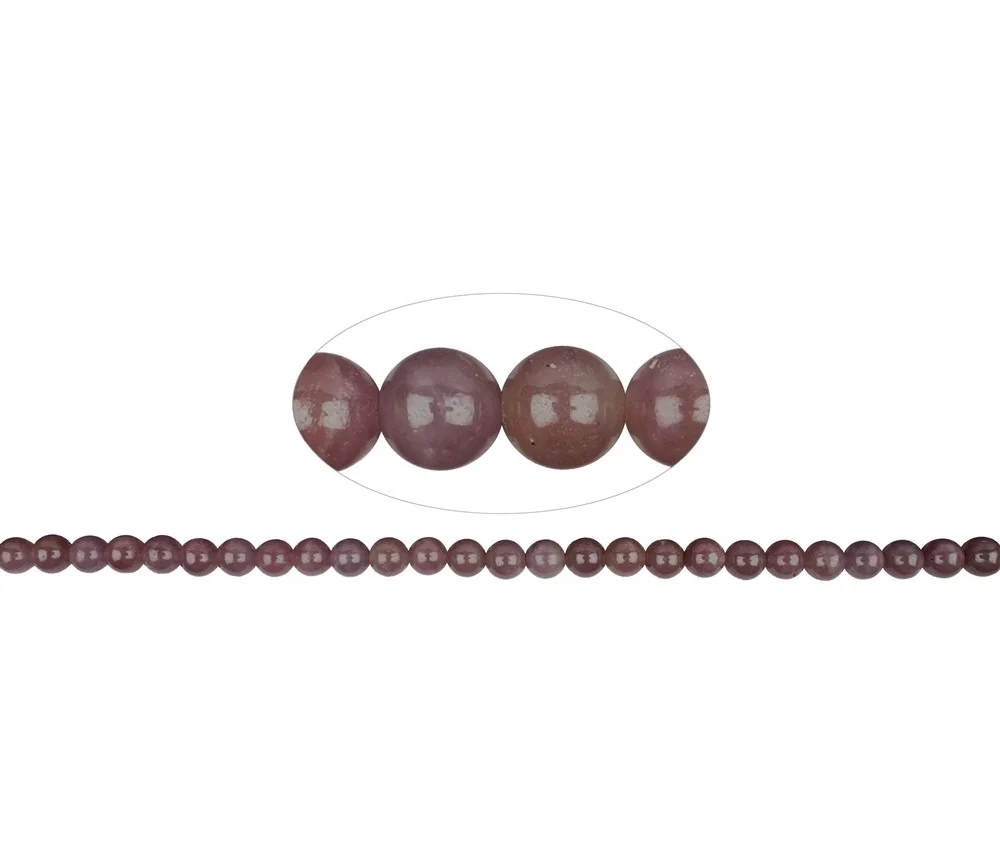 Heilstein & Edelstein-Strang - Kugeln, Rubin, 06 - 07mm