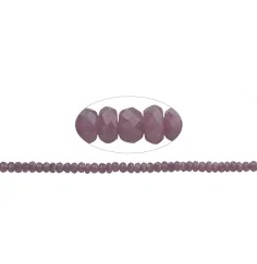 Heilstein & Edelstein-Strang - Button, Rubin, facettiert, 03 x 05mm