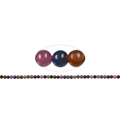 Heilstein & Edelstein-Strang - Kugeln, Saphir/Rubin, 04mm