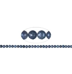 Heilstein & Edelstein-Strang - Kugeln, Saphir, facettiert, 08mm