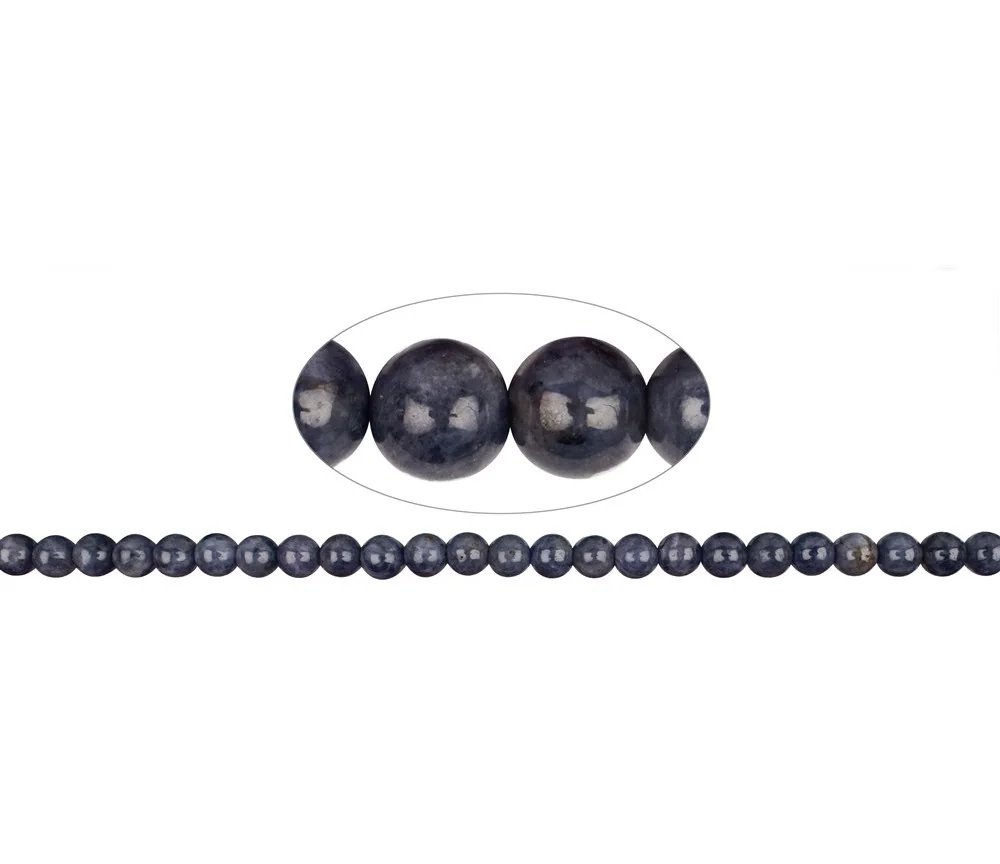 Heilstein & Edelstein-Strang - Kugeln, Saphir, 07 - 08mm (38cm)