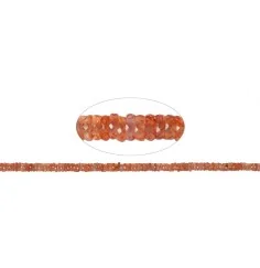 Heilstein & Edelstein-Strang - Roundell, Saphir (orange), facettiert, 01 x 03-05mm