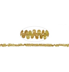 Heilstein & Edelstein-Strang - Tropfen, Saphir (gelb), facettiert, 03 x 05mm
