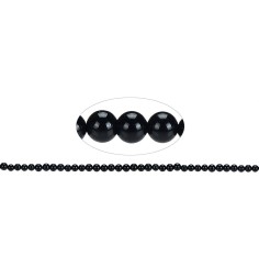 Heilstein & Edelstein-Strang - Kugeln, Schörl (stab.), 04mm