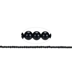 Heilstein & Edelstein-Strang - Kugeln, Schörl (stab.), 04mm