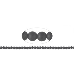 Heilstein & Edelstein-Strang - Kugeln, Schörl (stab.), matt, 06mm