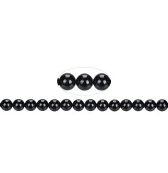 Heilstein & Edelstein-Strang - Kugeln, Schörl (stab.), 08mm