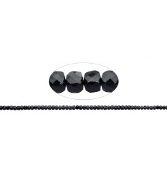 Heilstein & Edelstein-Strang - Würfel, Schörl (stab.), facettiert, 04mm