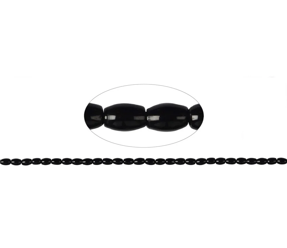 Heilstein & Edelstein-Strang - Spindeln, Schörl (stab.), 06 x 04mm